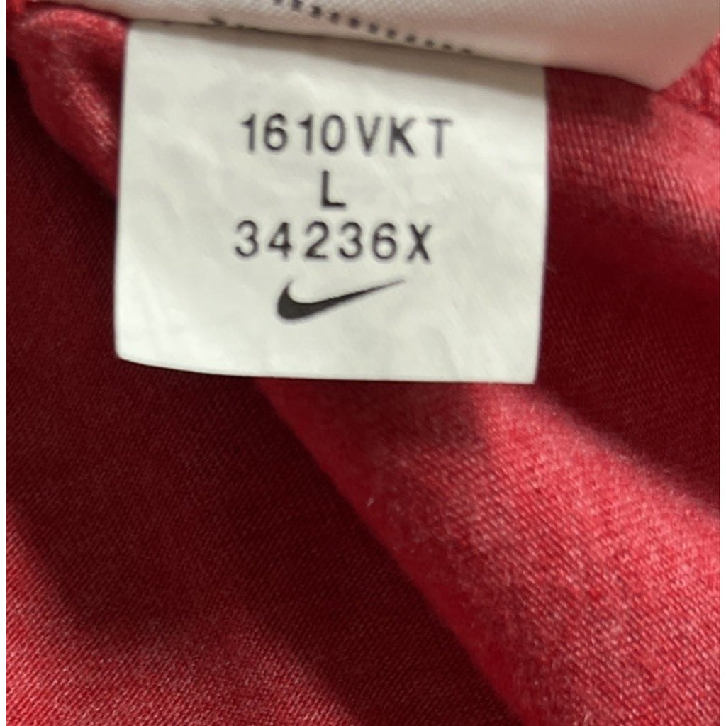 Nike St. Louis Cardinals Womens L Raglan Athletic Fit Red Grey 3/4 Sleeve Shirt