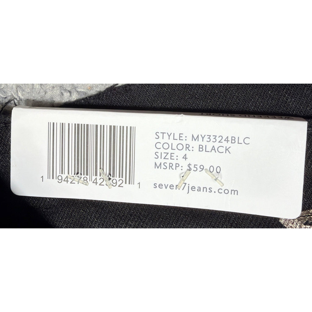 Seven Weekend Shorts Womens Size 4 29x8 Black Cutoff RN109890