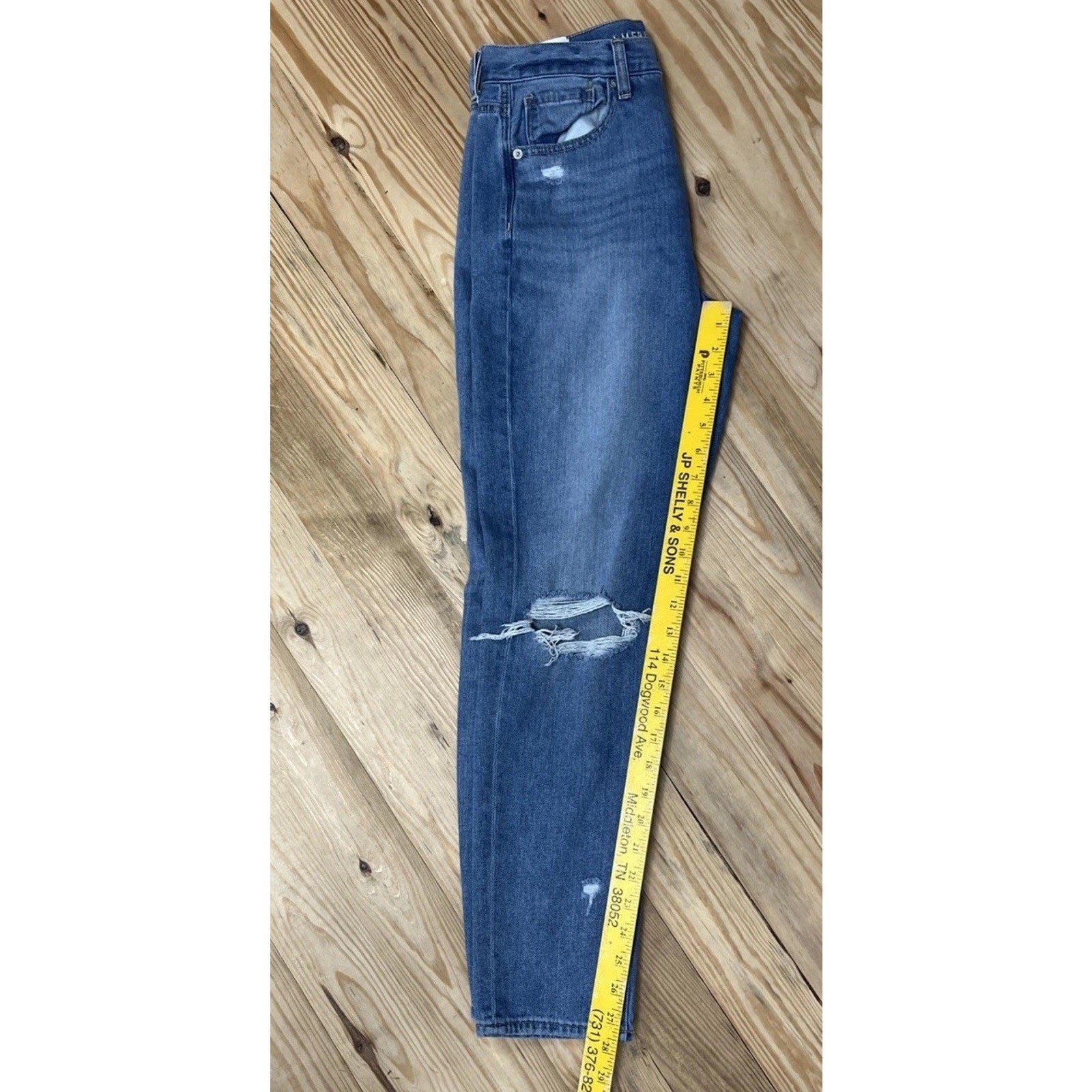 AE AMERICAN EAGLE MOM JEAN STRETCH WOMENS JEANS SIZE 6