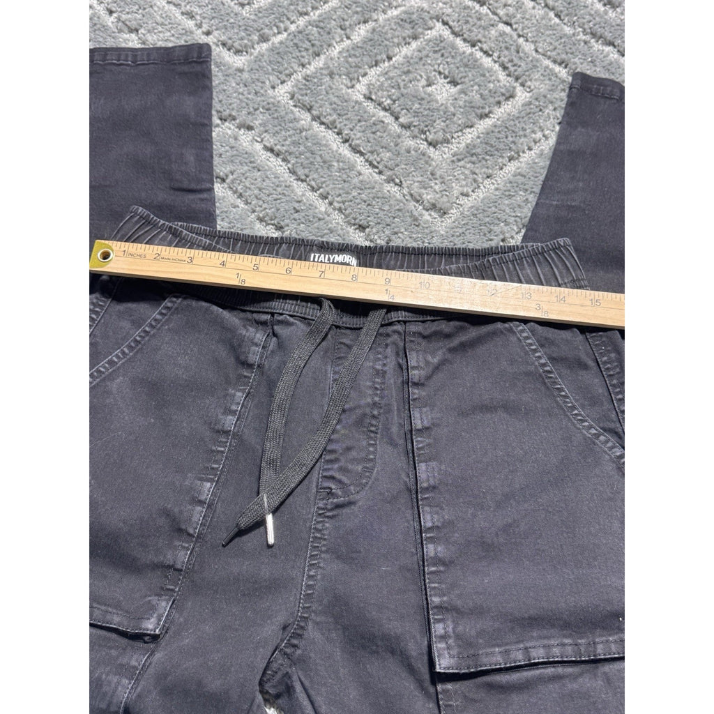 Italy Morn Men's Size Chino Jogger Pants Black 30X27