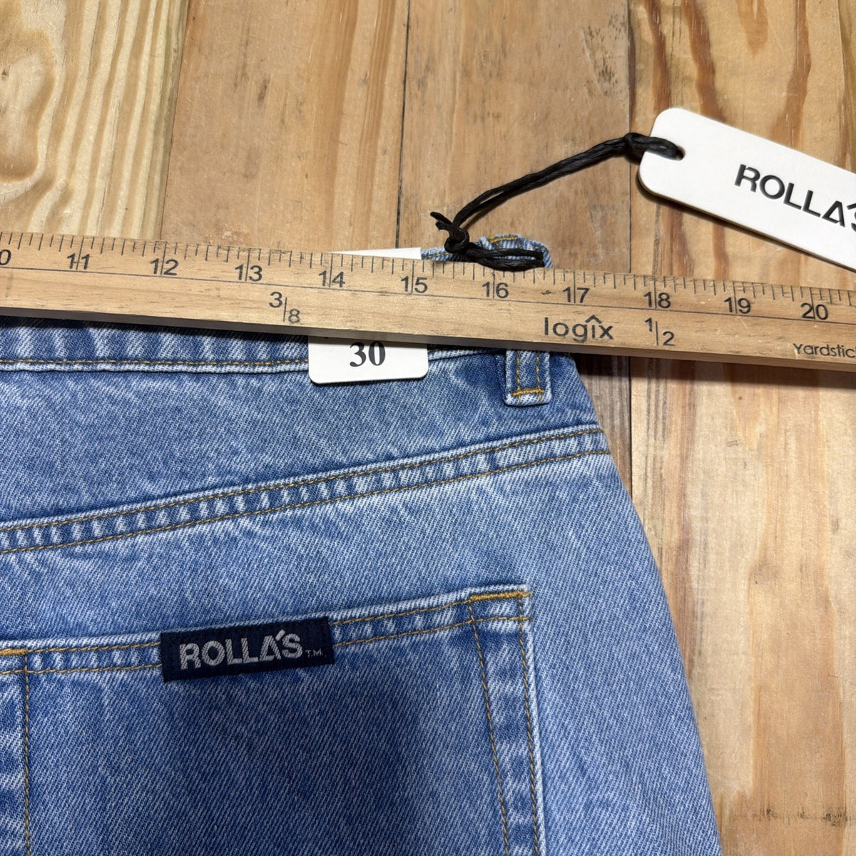 Rolla's Super Loose Jeans Vtg Blue High Rise Wide Leg Baggy Button Fly NWT 30