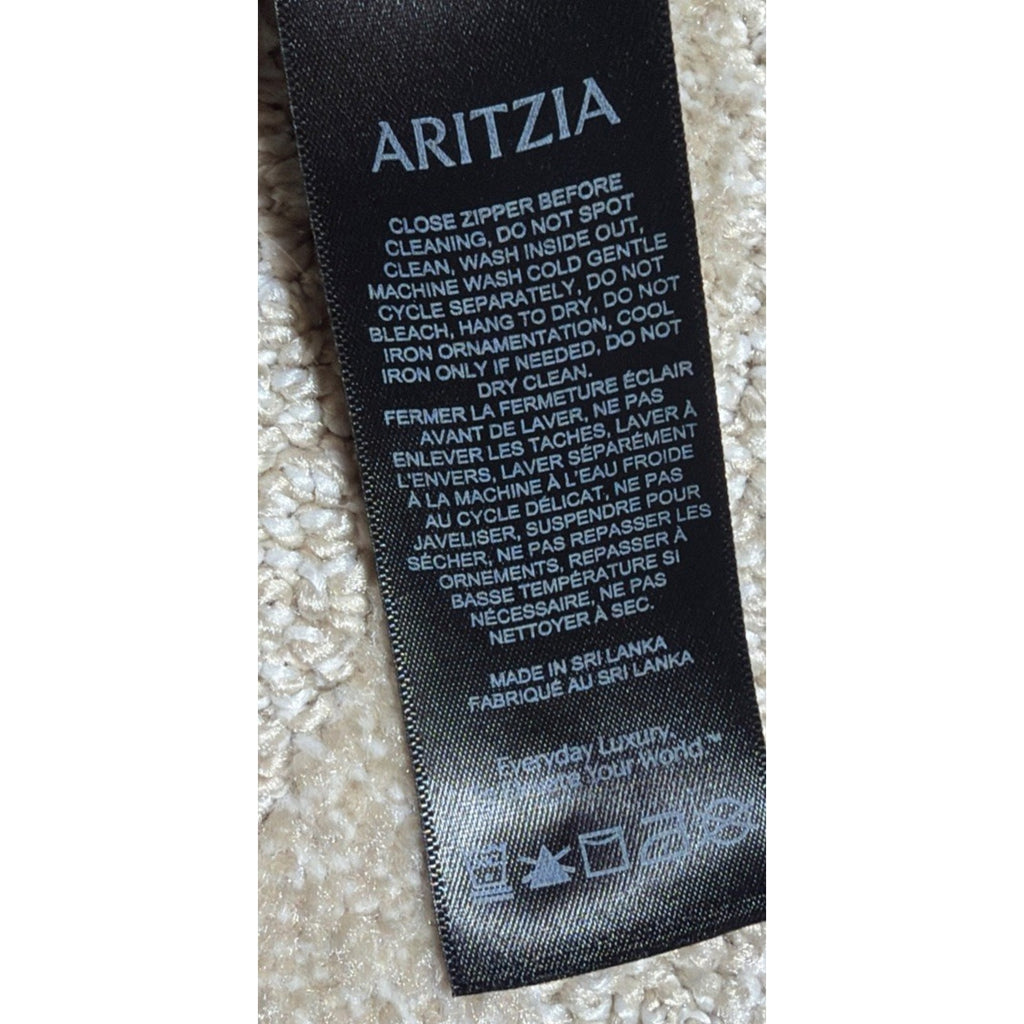 Aritzia TNA Womens Cargo Pants Size 6 Black Drawstring Ankle 30x31 NWOT