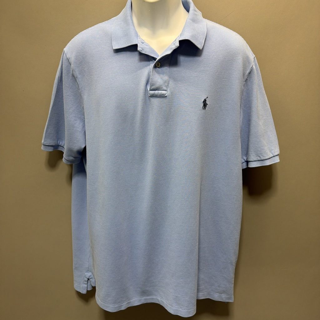 Ralph Lauren Polo Shirt Men's XL Classic Fit Blue Navy Pony Short Sleeve Preppy
