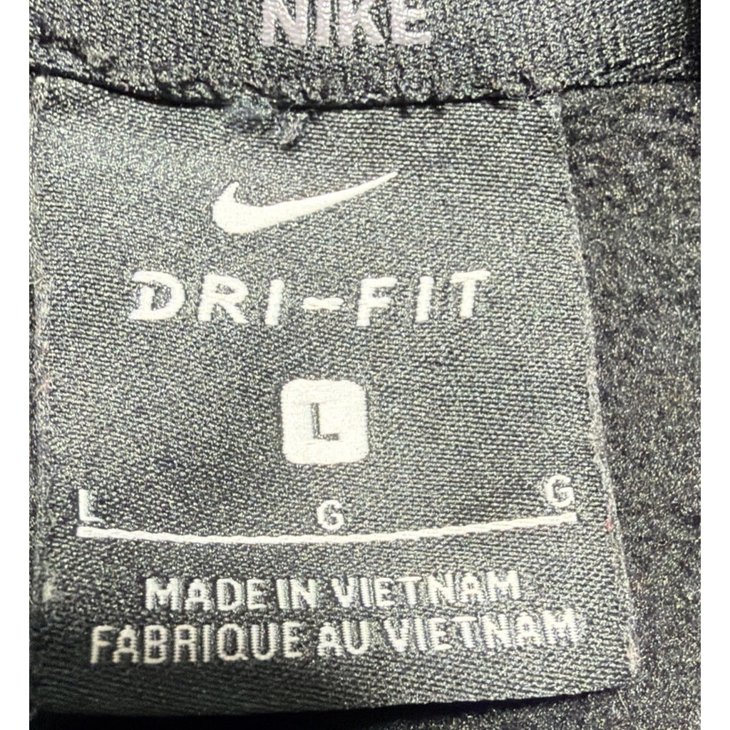 Nike GFX 3 Dri Fit Hoodie Mens L Raglan Black Grey BV3875 010 Fleece Lined Logo