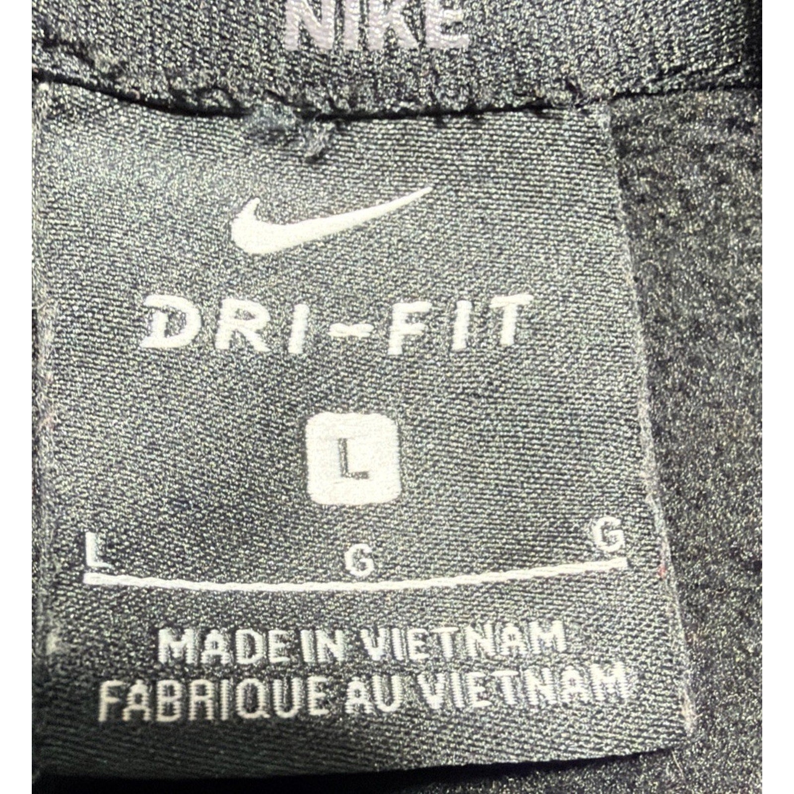 Nike GFX 3 Dri Fit Hoodie Mens L Raglan Black Grey BV3875 010 Fleece Lined Logo