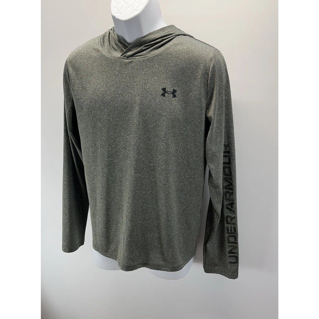 Under Armour Boys Dark Gray Fitted Pullover with Hood Size Youth XL