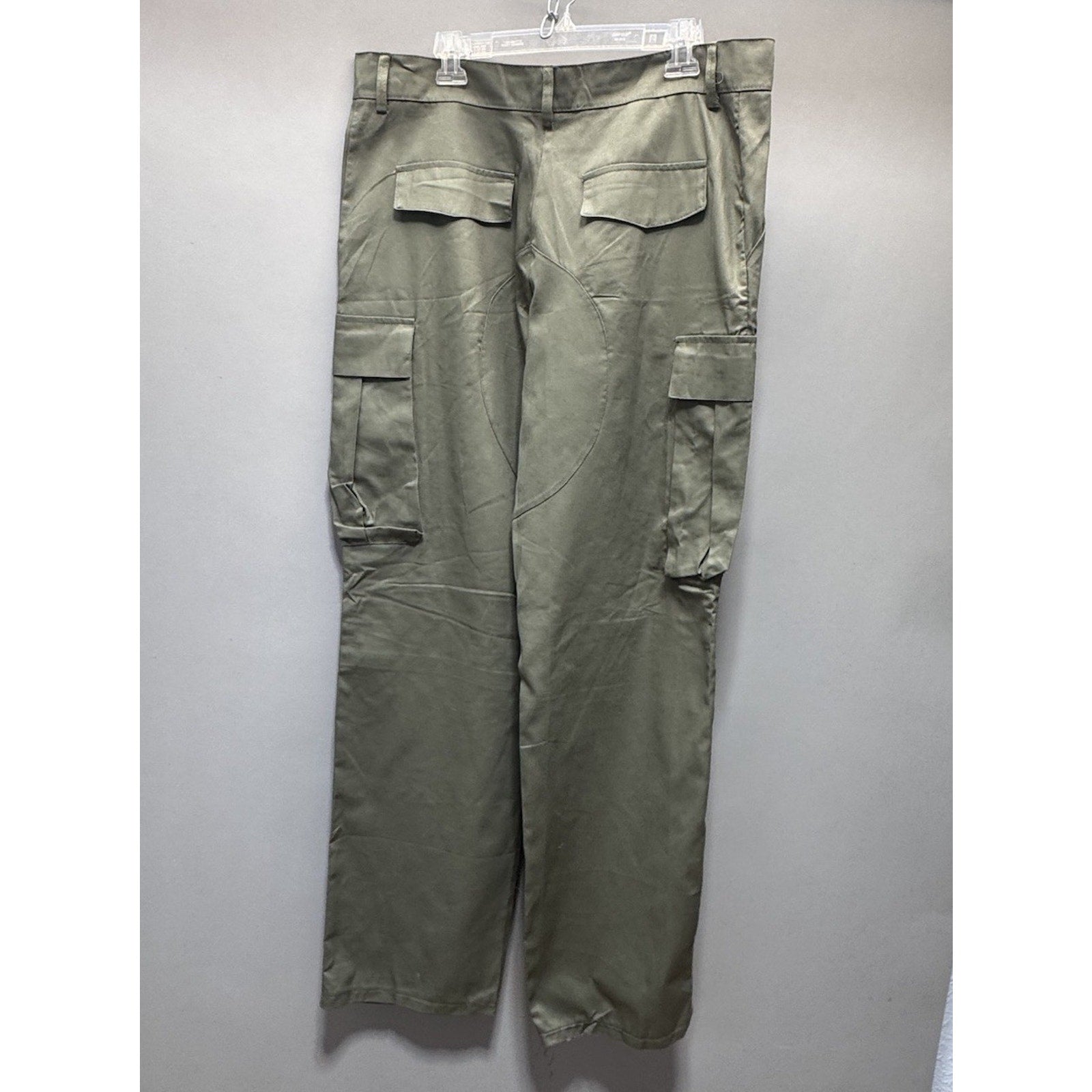 Unbranded Women’s 37X32 Lightweight Cargo Hiking Pants Khaki Green Cotton No Tag