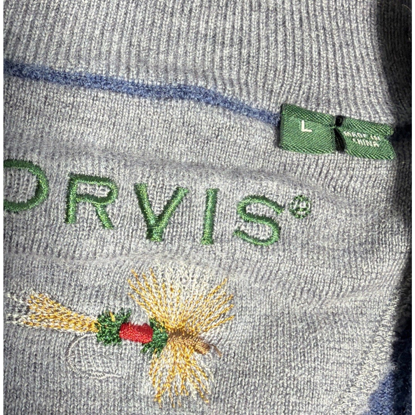 ORVIS Half-Zip Sweater Sz. L 100% Merino Wool