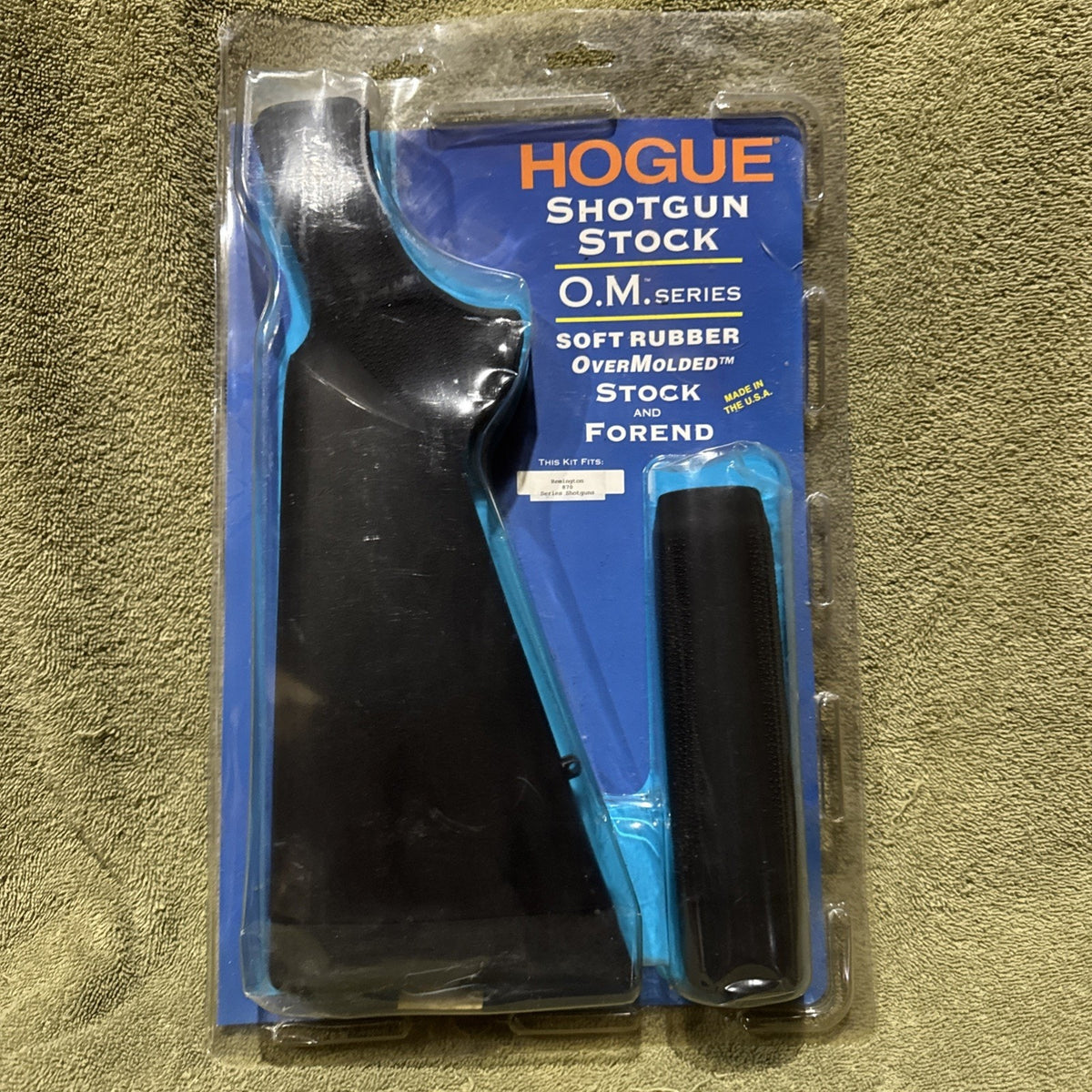 Hogue #08712 Over Molded Shotgun Stock/Forend Kit For Remington 870 12GA, Black