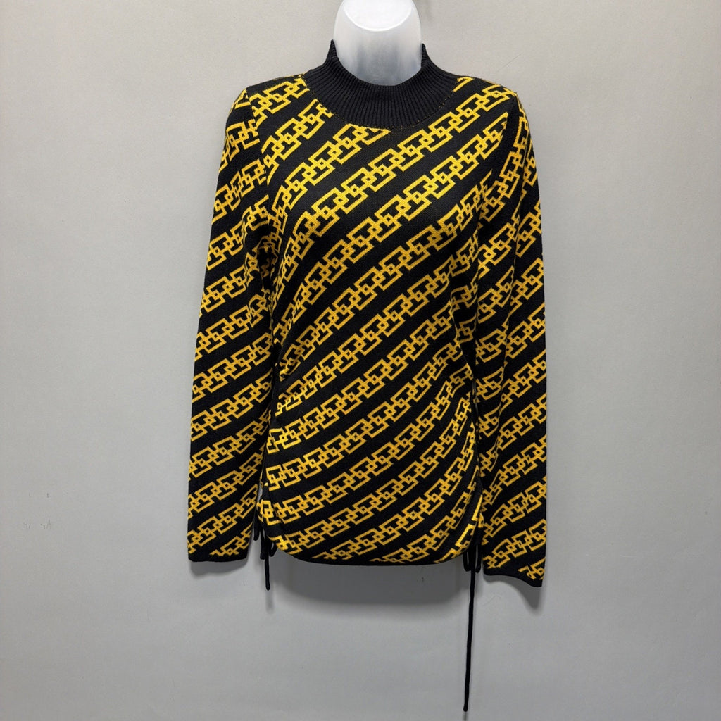 Jolie & Joy Designer Super Soft Tie Side High Neck Sweater Womens Size L