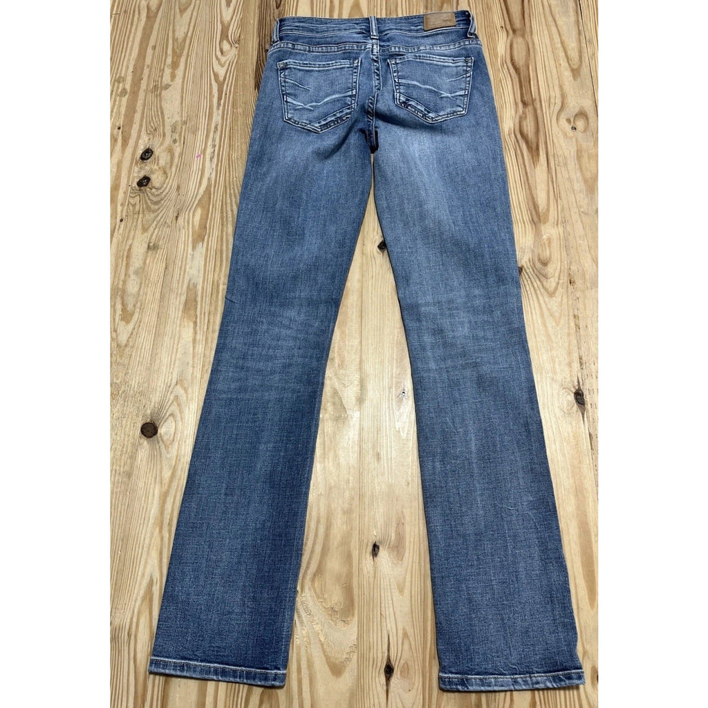 BKE Payton Jeans Womens 26x32 Mid Rise Straight Universal Fit Distressed Denim