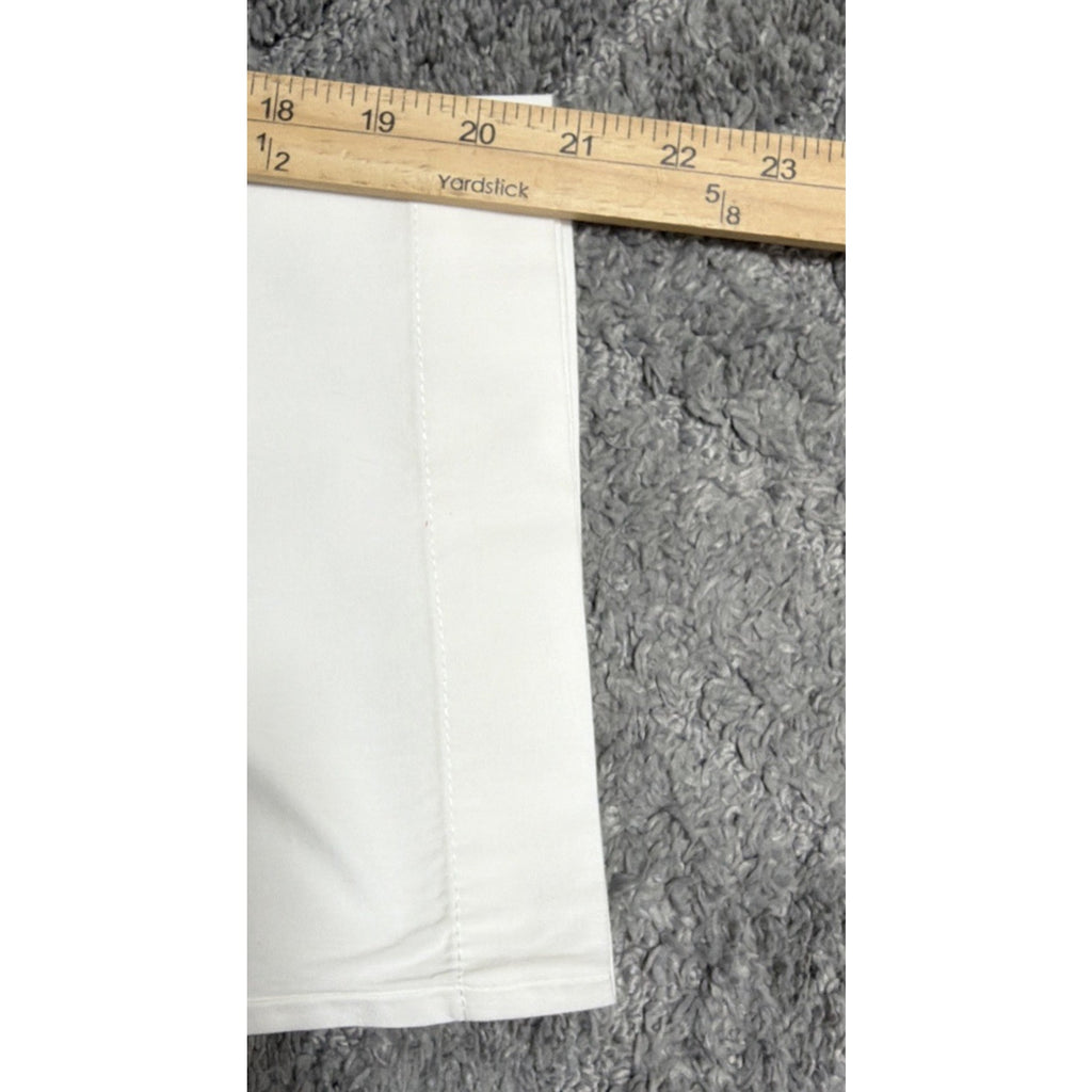 New York & Co Women's Downtown Rise Crop Pants Plus Size 18 White NWT 39x21