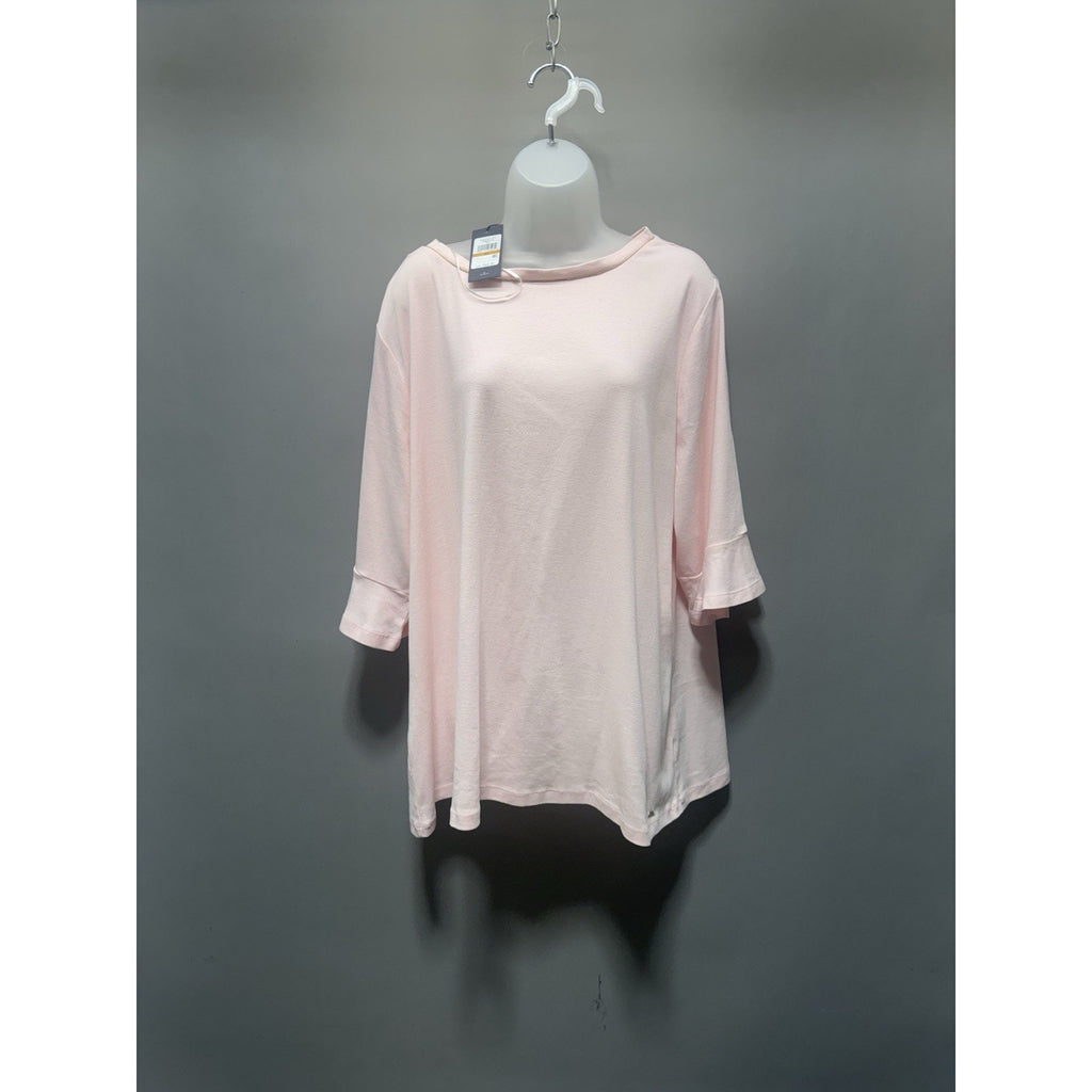 Tommy Hilfiger Women’s 1XL Pink Blouse Shirt with Ruffled Sleeves NEW