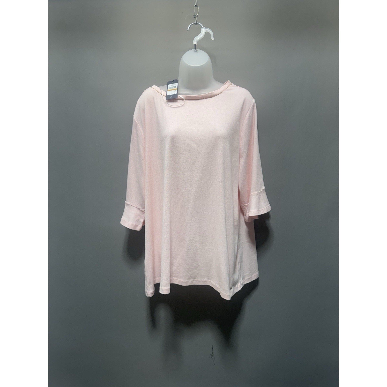 Tommy Hilfiger Women’s 1XL Pink Blouse Shirt with Ruffled Sleeves NEW