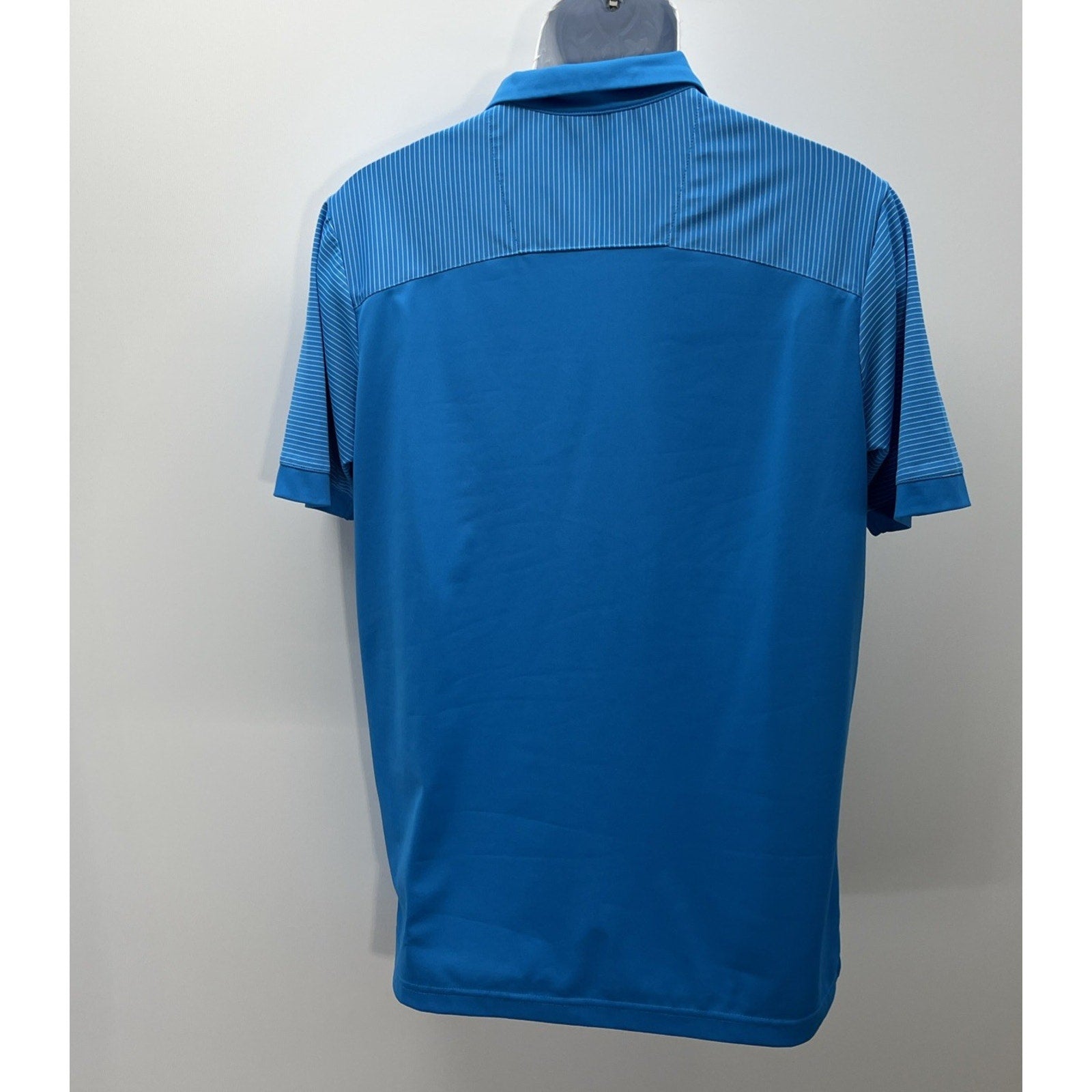 NFL Carolina Panthers Antigua Men's 3 Button Blue Polo Shirt S/S Medium