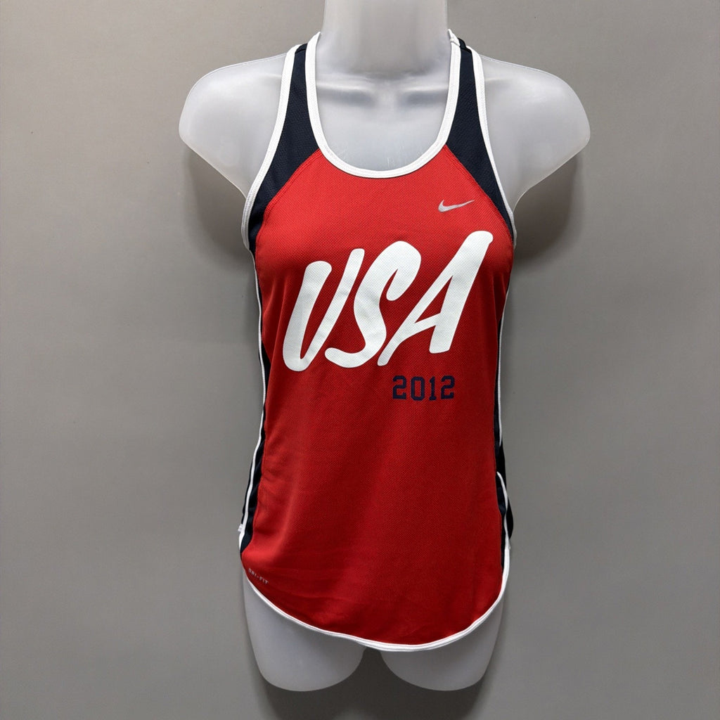 USA OLYMPICS 2012 Tank Top Women’s XS NIKE DRI FIT Track & Field Uniform RARE