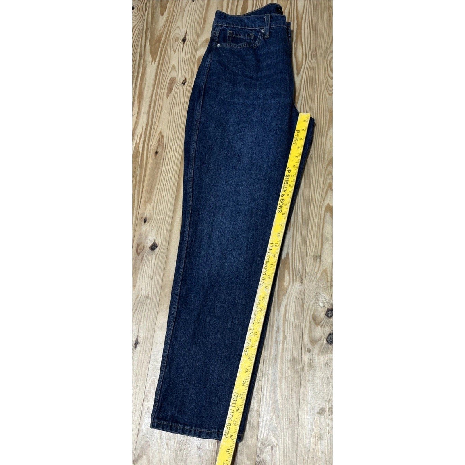 Banana Republic Womens Curvy Straight Jeans Blue Hi Rise Dark Wash 29/8