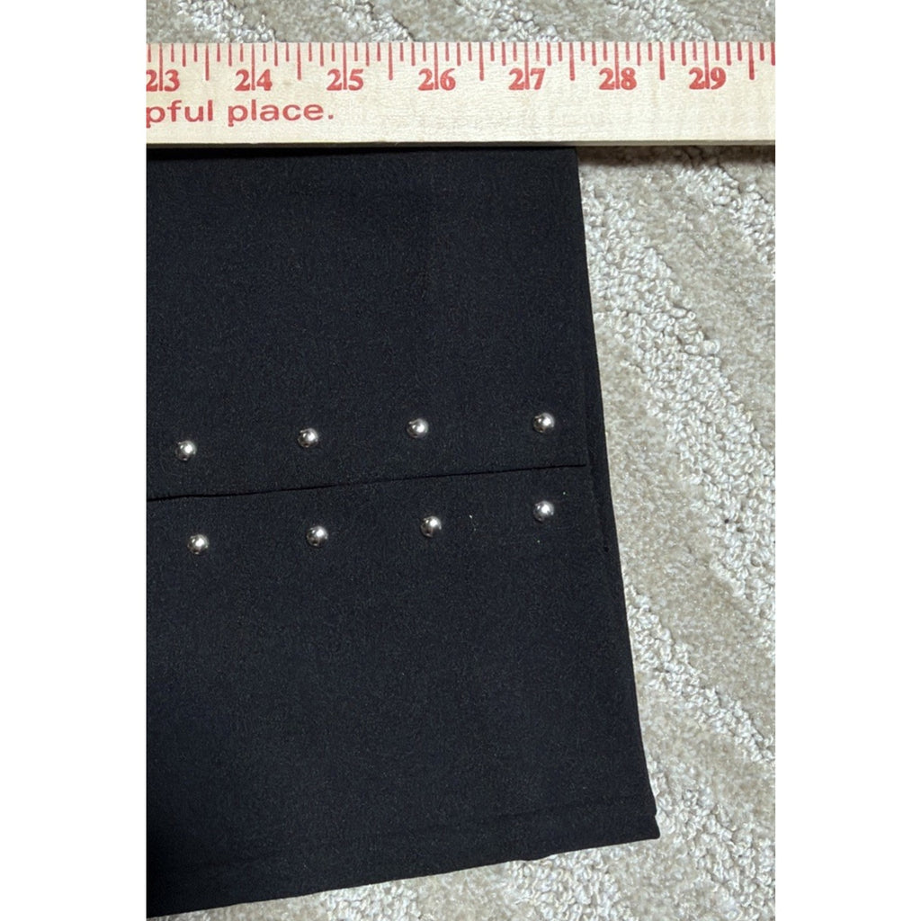 NWT JM Collection Black Pull On Comfort Waist Stud Ankle Pants Women's Plus 16W