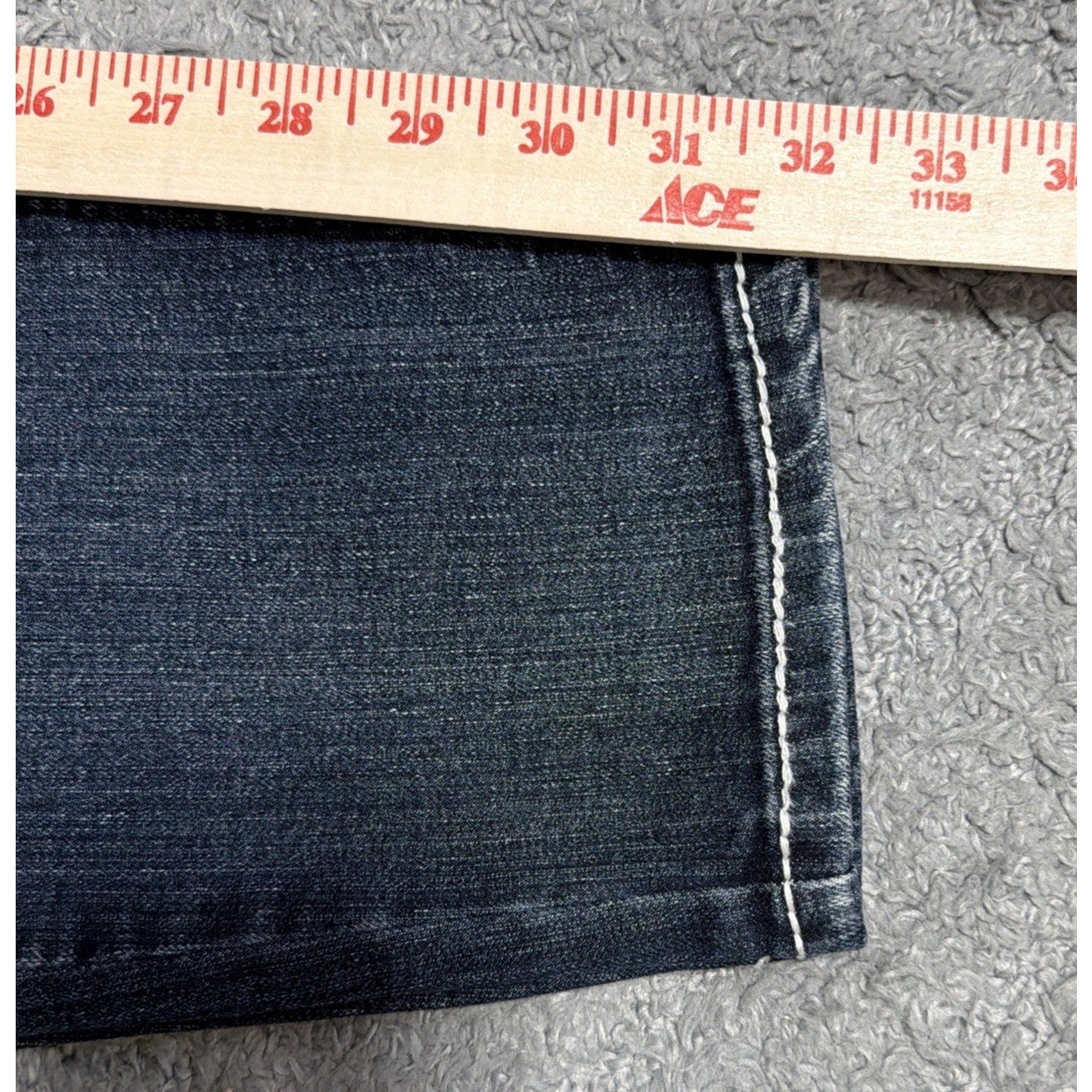 Antique Rivet Jeans Rhinestone Studded Denim 36 High Rise Thick Stitch NWT