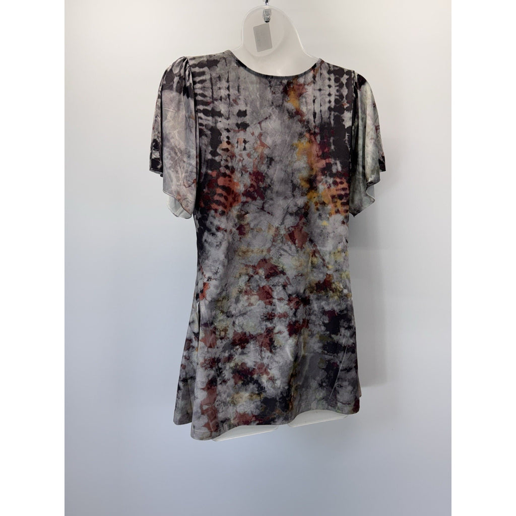 Live and Let Live Women’s PM top Multicolored Embellishments Short Sleeve