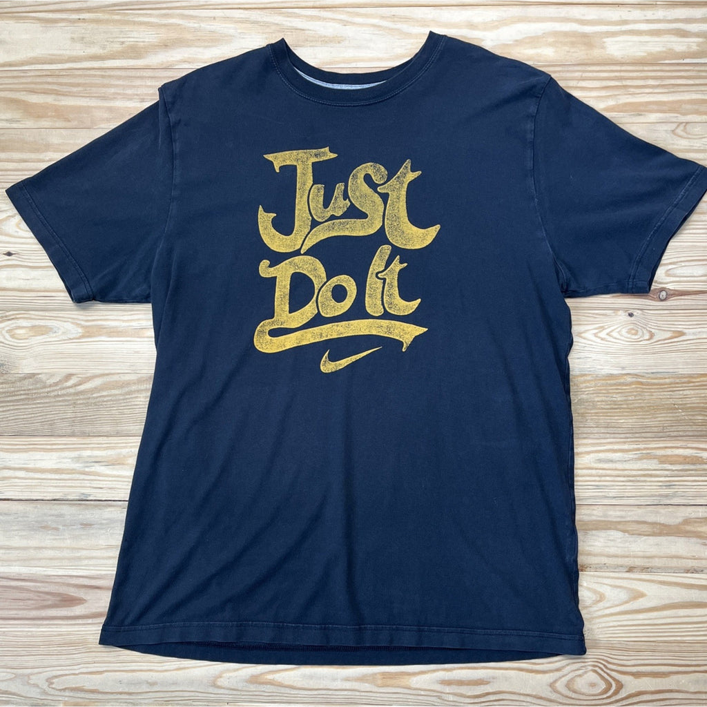 Nike Men's Just Do It Short Sleeve Crew Neck Shirt XL Regular Fit Black