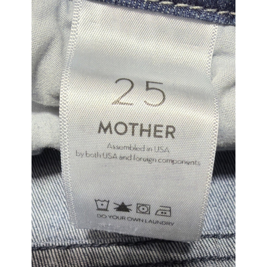 MOTHER Women's High Waisted Looker Ankle Fray Jeans in Tongue And Chic Size 25