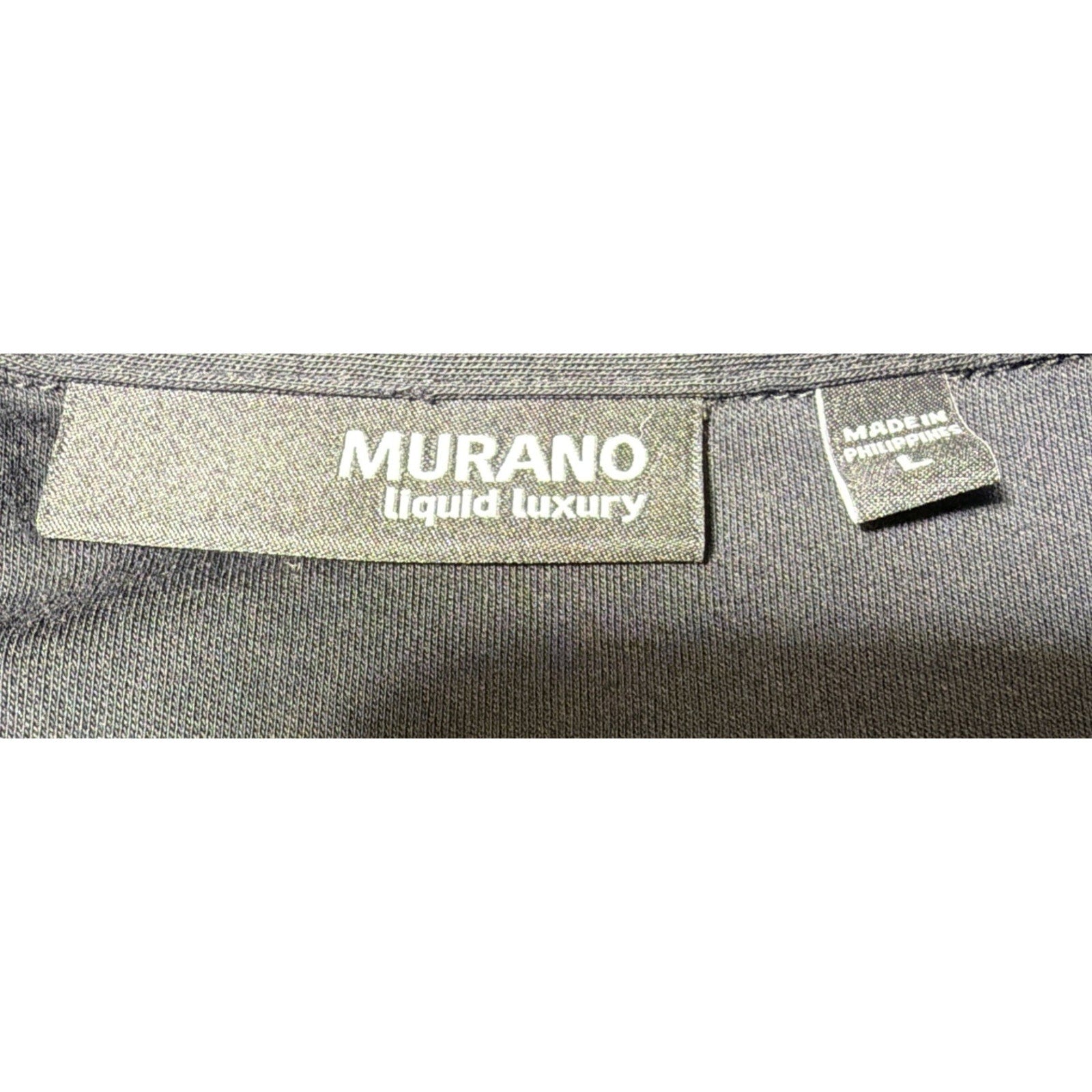 Murano Men's Liquid Luxury Pullover Slim Fit Black Shirt Size L NWOT