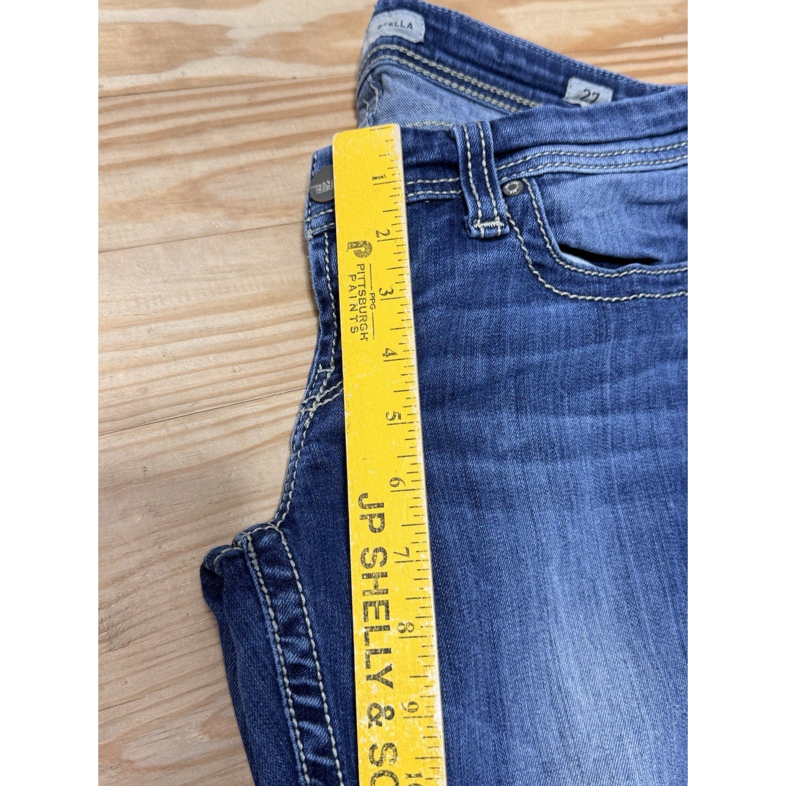 BKE Denim Buckle Stella Straight Stretch Low-Rise Jeans Women’s Size 27
