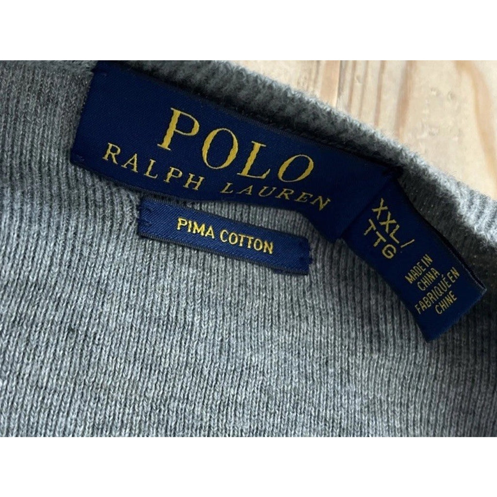 Polo Ralph Lauren Sweater V-Neck Long Sleeve Pima Cotton Green Men’s XXL