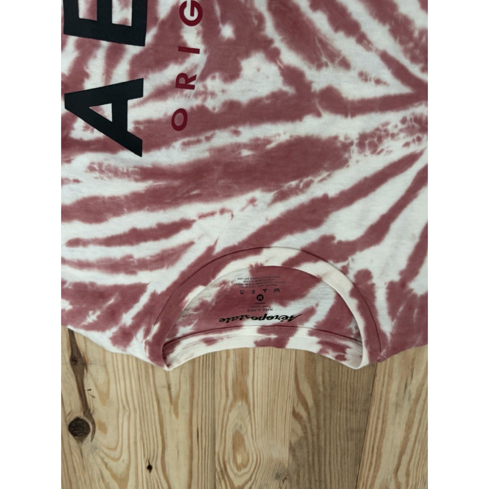 Aeropostale Tie dye long sleeve t-shirt Medium Muted Red
