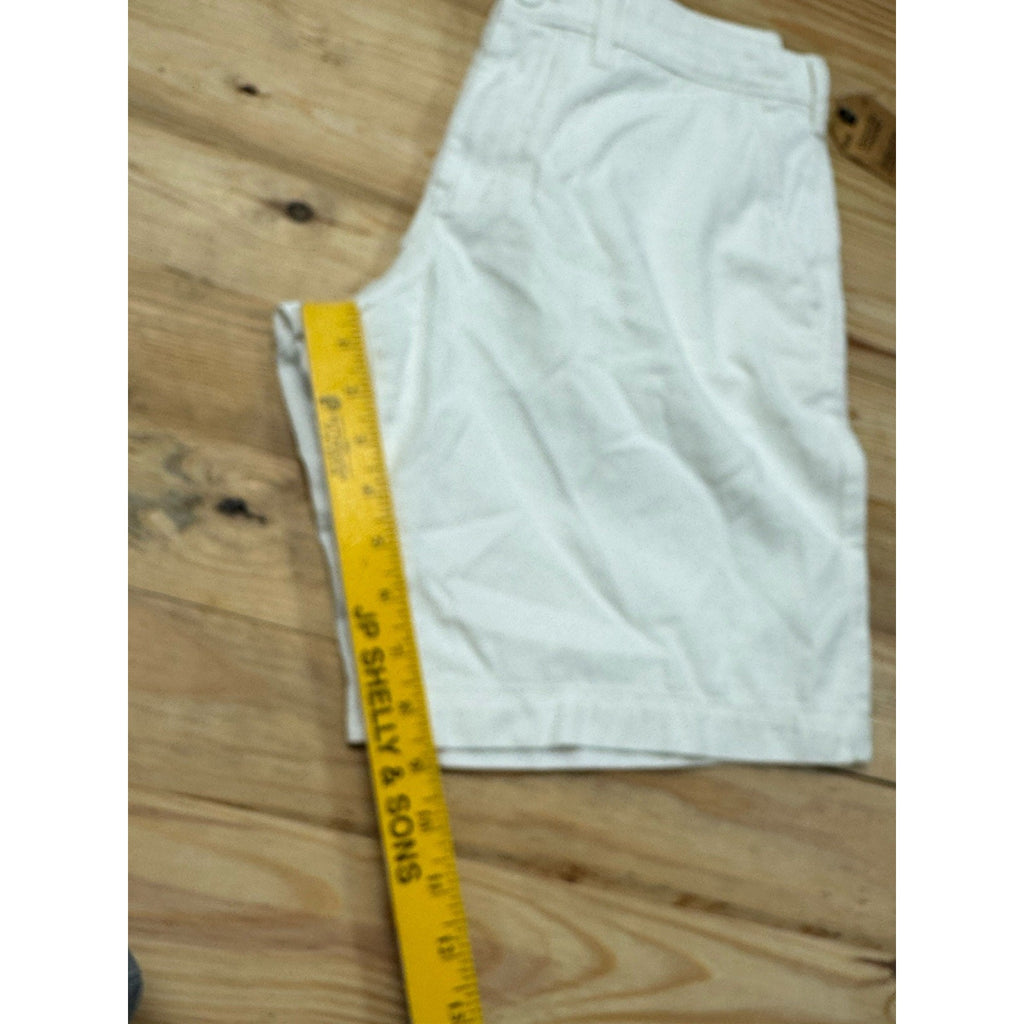 Redwood Creek Shorts Men's Size 34 Ivory 100% Cotton Slash Pockets Flat Front