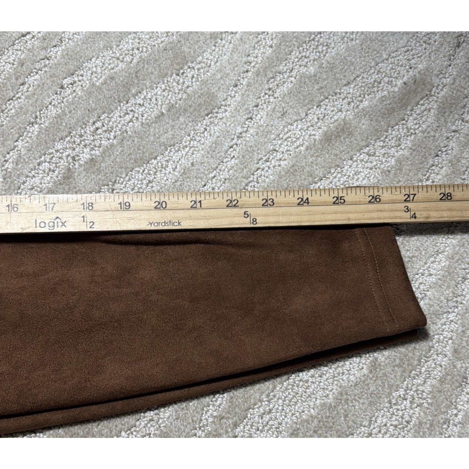 Runway Leggings Womens 10P Brown Faux Suede Pants White House Black Market NWT