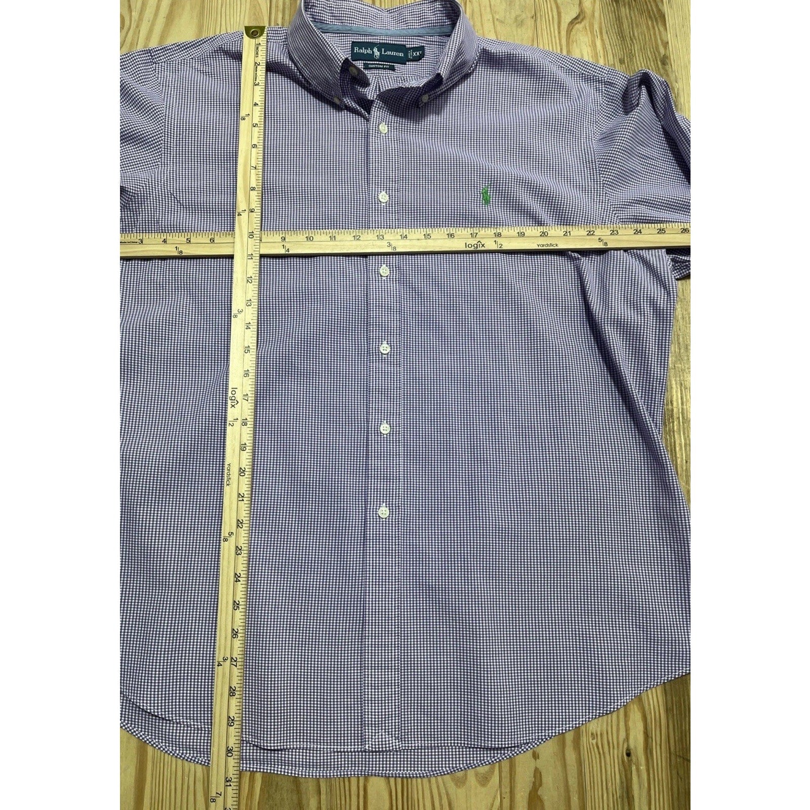 Polo by Ralph Lauren Custom Fit Gingham Long Sleeve button Up Shirt Size: XXL