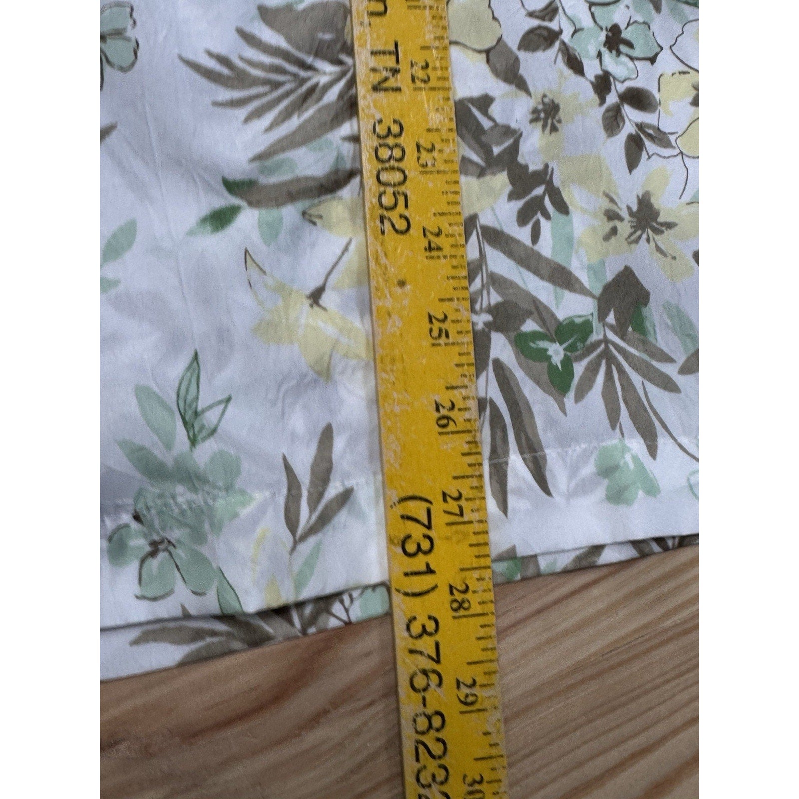 Bonworth Hawaiian Shirt Tropical Flowers Palm Trees Yellow-Green Men’s Size XL