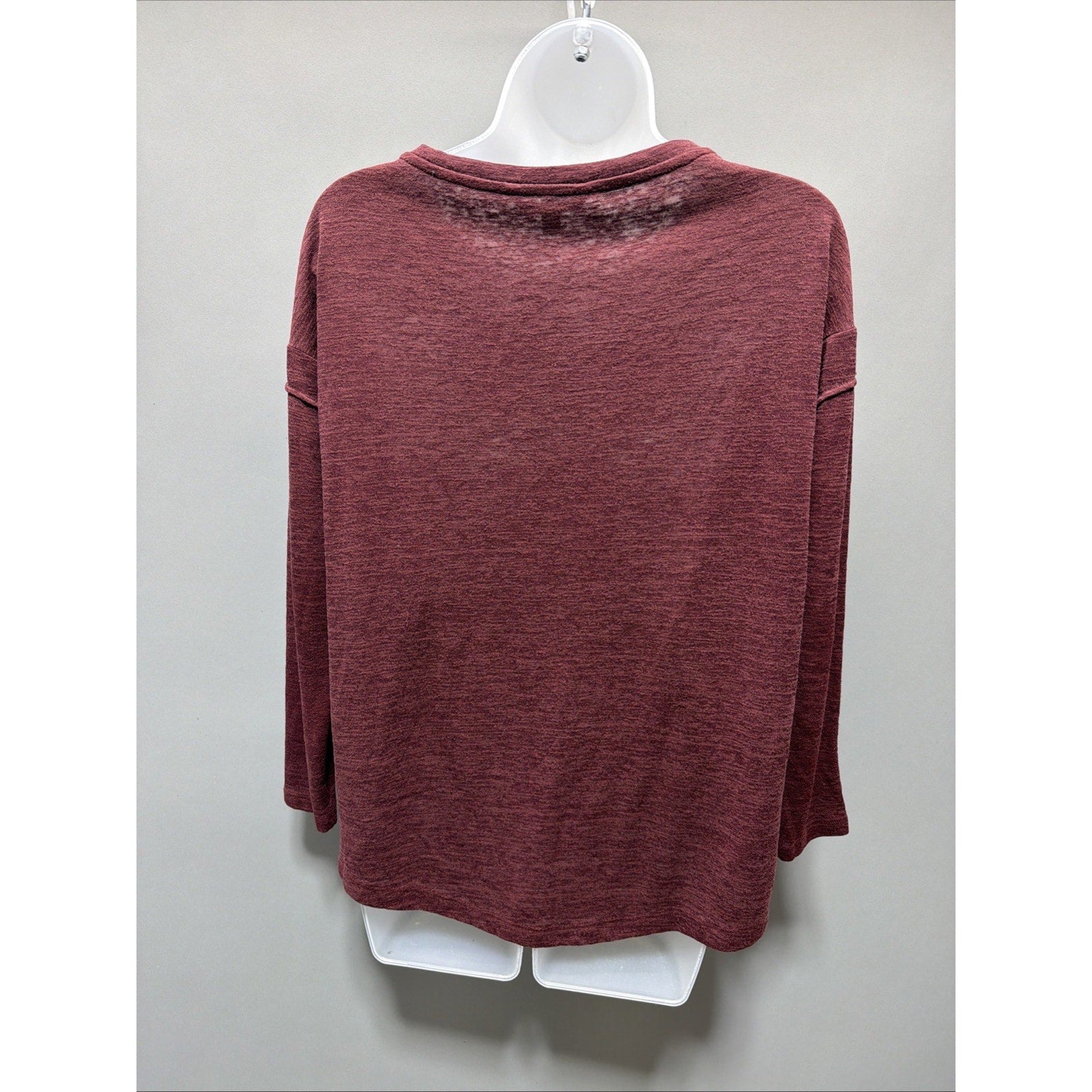 Banana Republic Womens Lux Slub Knit Sweater S Petite Red Pullover Minimalist
