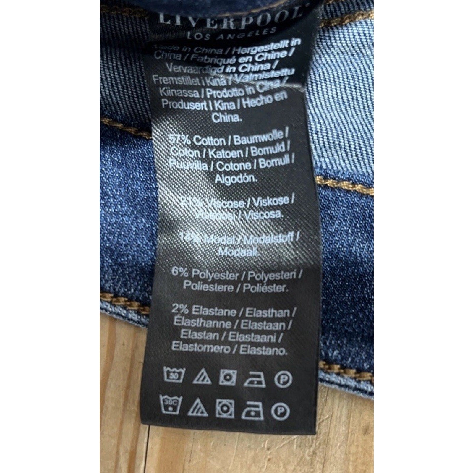 Liverpool L83417 Victory Abby Skinny High Performance Eco Denim Jeans Size 6/28