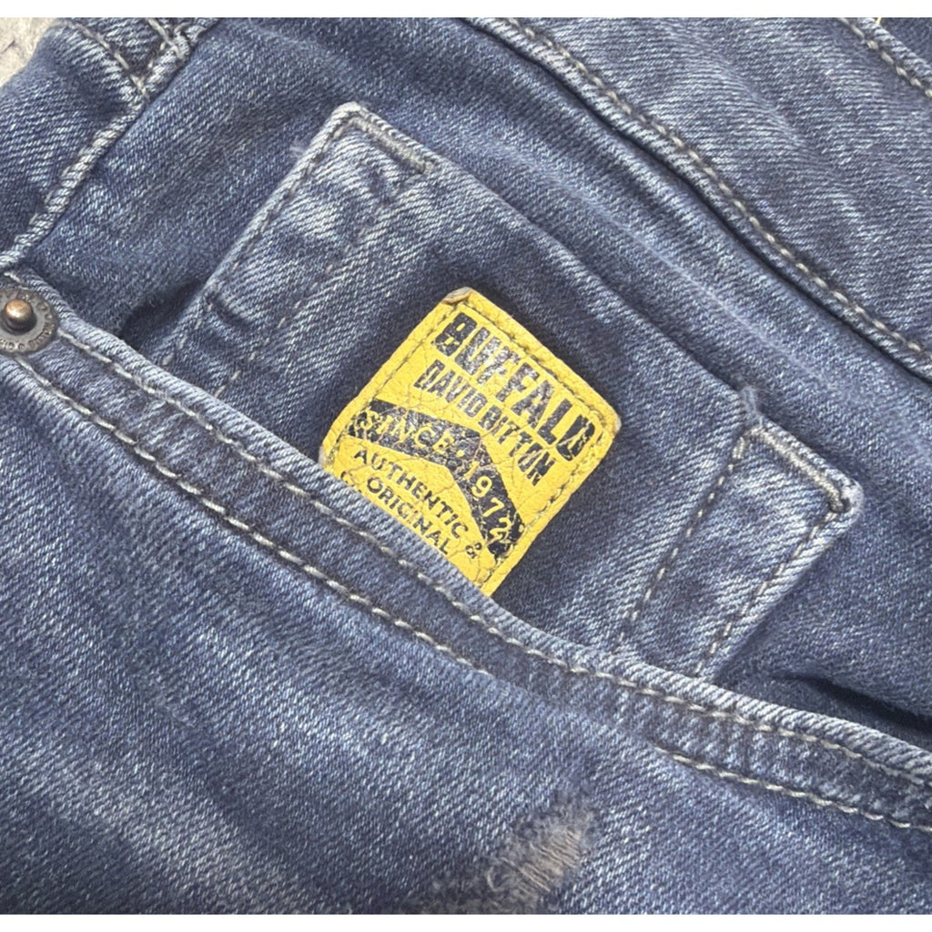 Buffalo David Bitton Parker-X Mens Denim Shorts Dark Wash Slim Fit Stretch 32