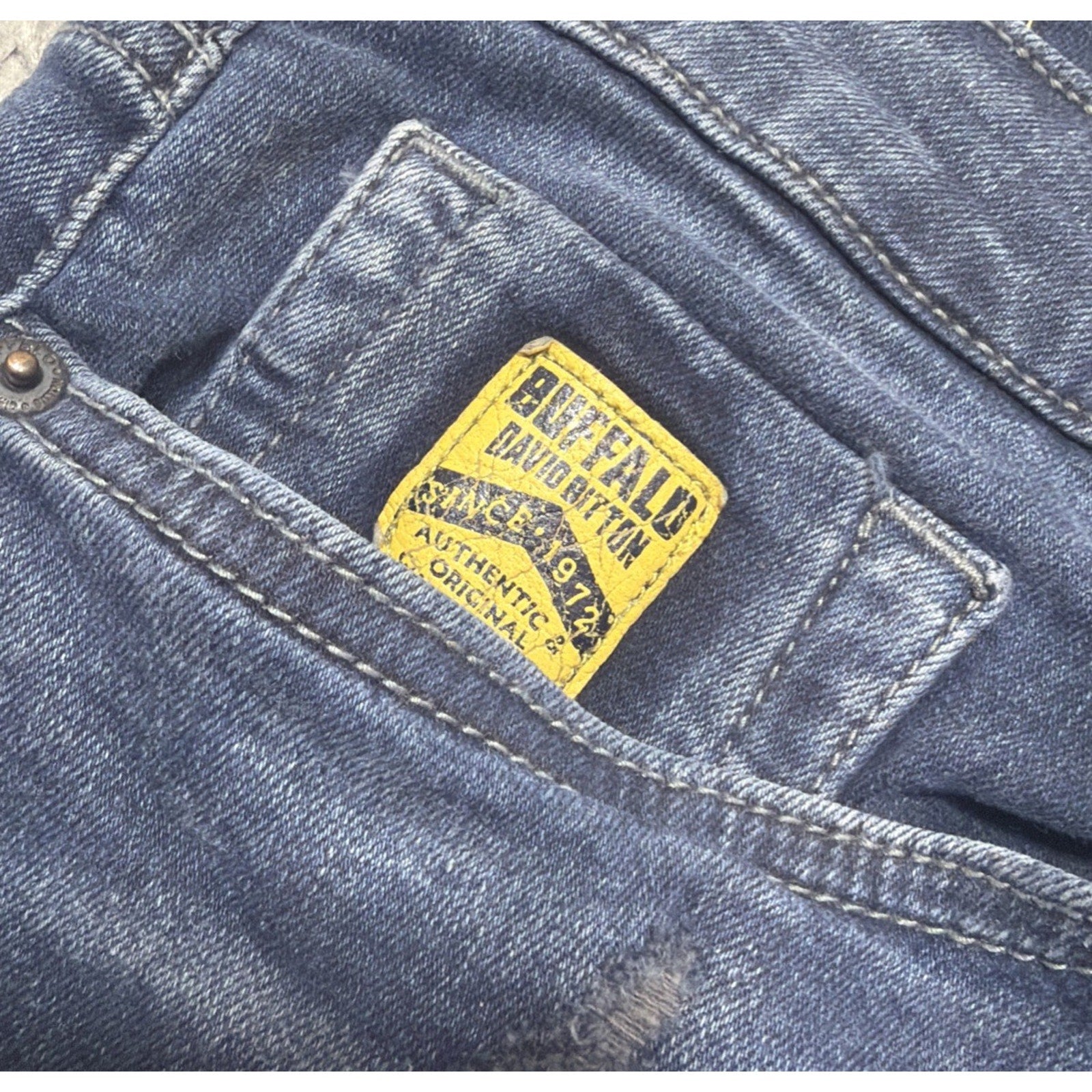 Buffalo David Bitton Parker-X Mens Denim Shorts Dark Wash Slim Fit Stretch 32