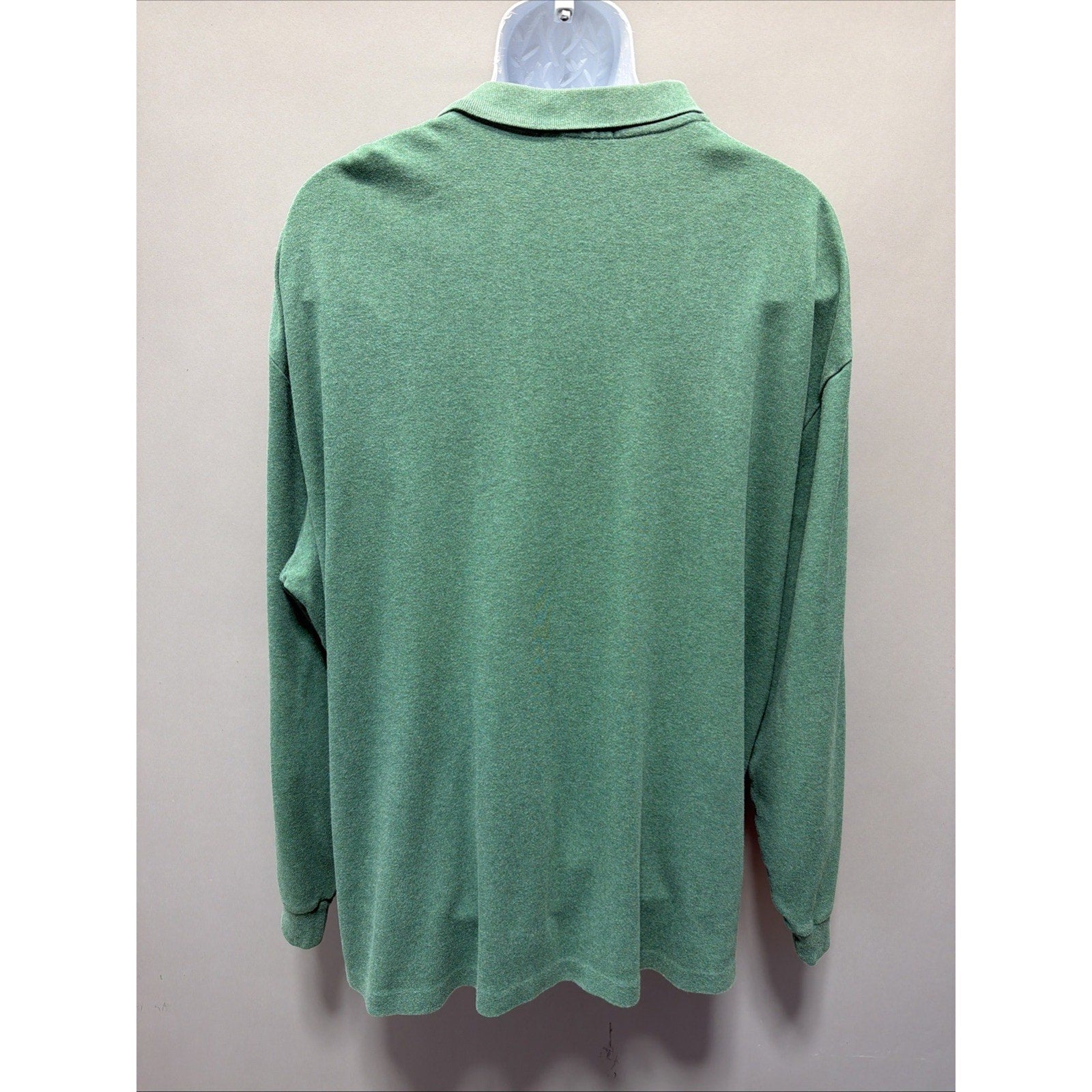 Polo Ralph Lauren Polo Shirt Mens Green Long Sleeve Cotton Soft Preppy XXL
