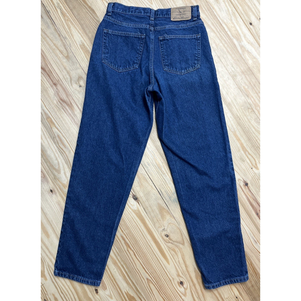 Eddie Bauer Women's Tapered High Waist Dark Wash Denim Mom Jeans - Size 8