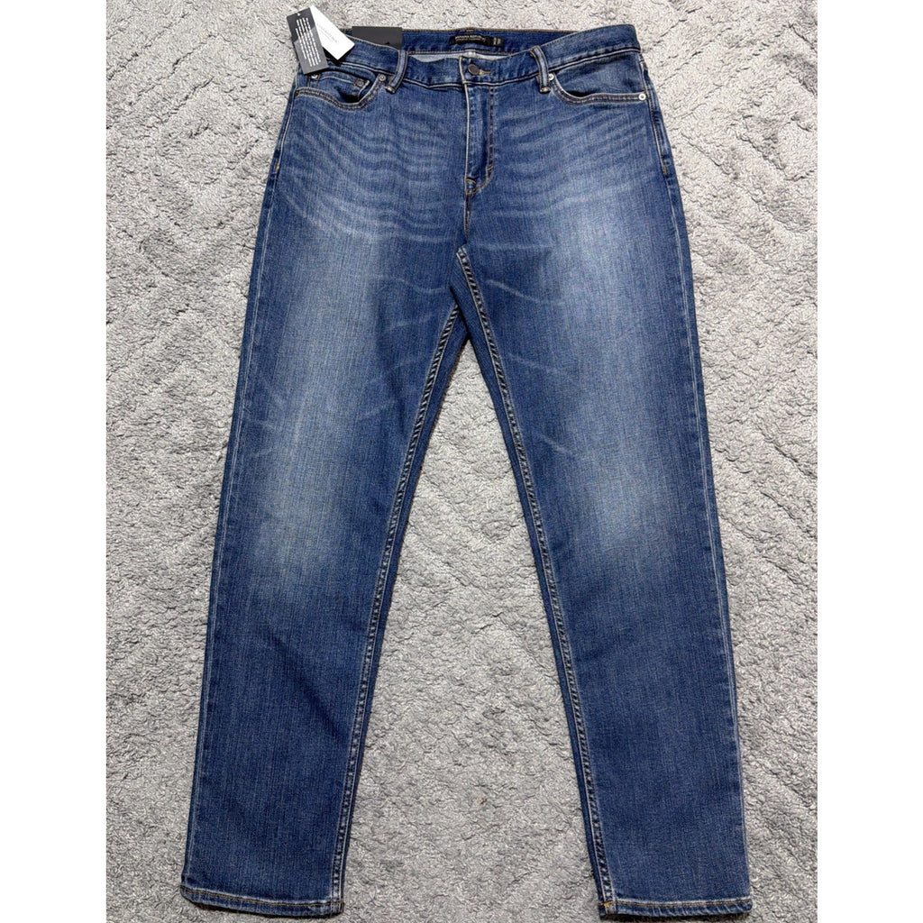 Banana Republic Mens 34x32 Jeans Athletic Tapered Performance Blue Denim NWT