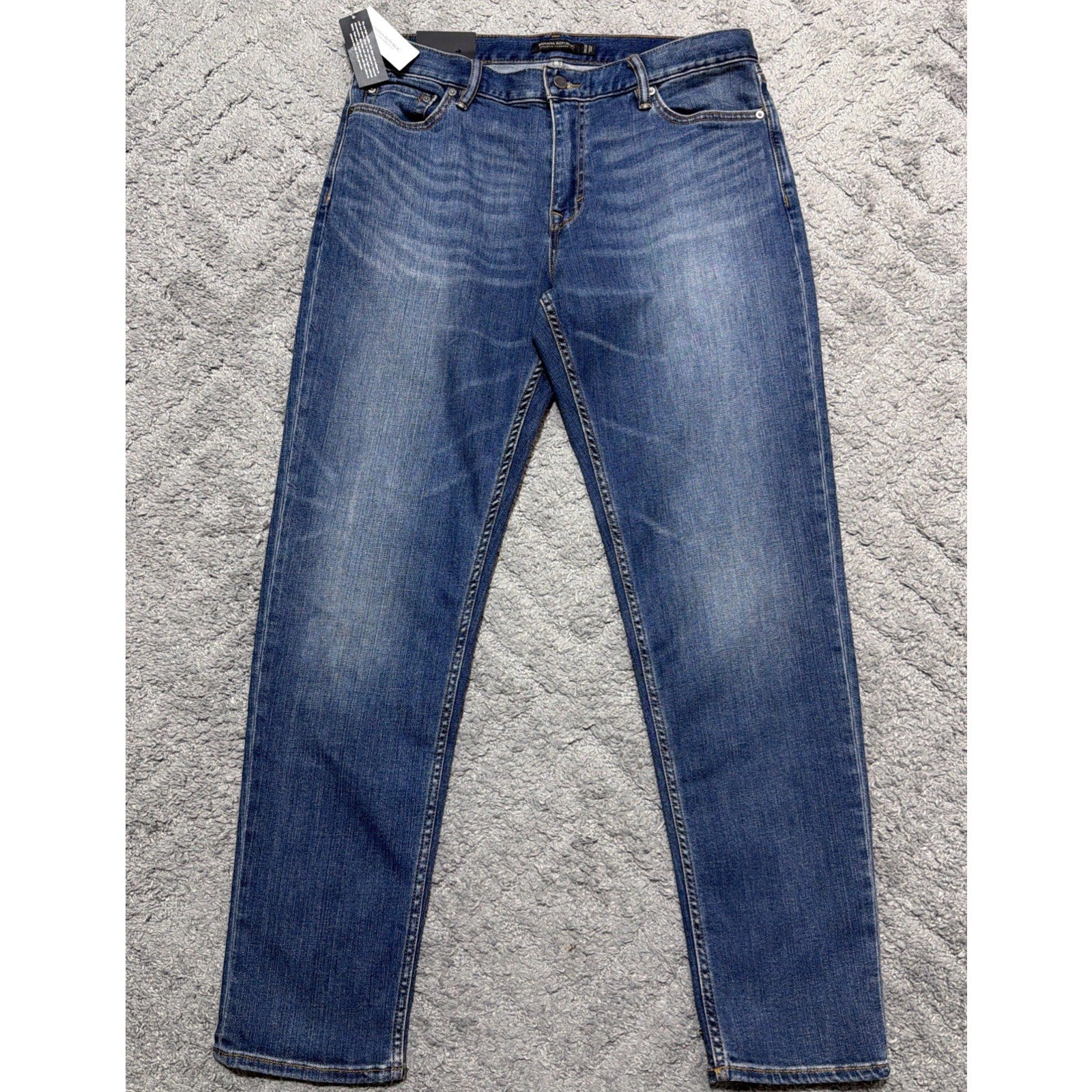 Banana Republic Mens 34x32 Jeans Athletic Tapered Performance Blue Denim NWT