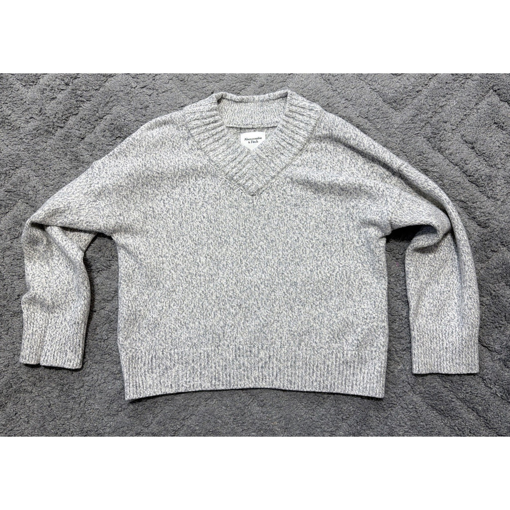 Abercrombie & Fitch Soft Knit Oversized Boxy Sweater V-Neck Women's M