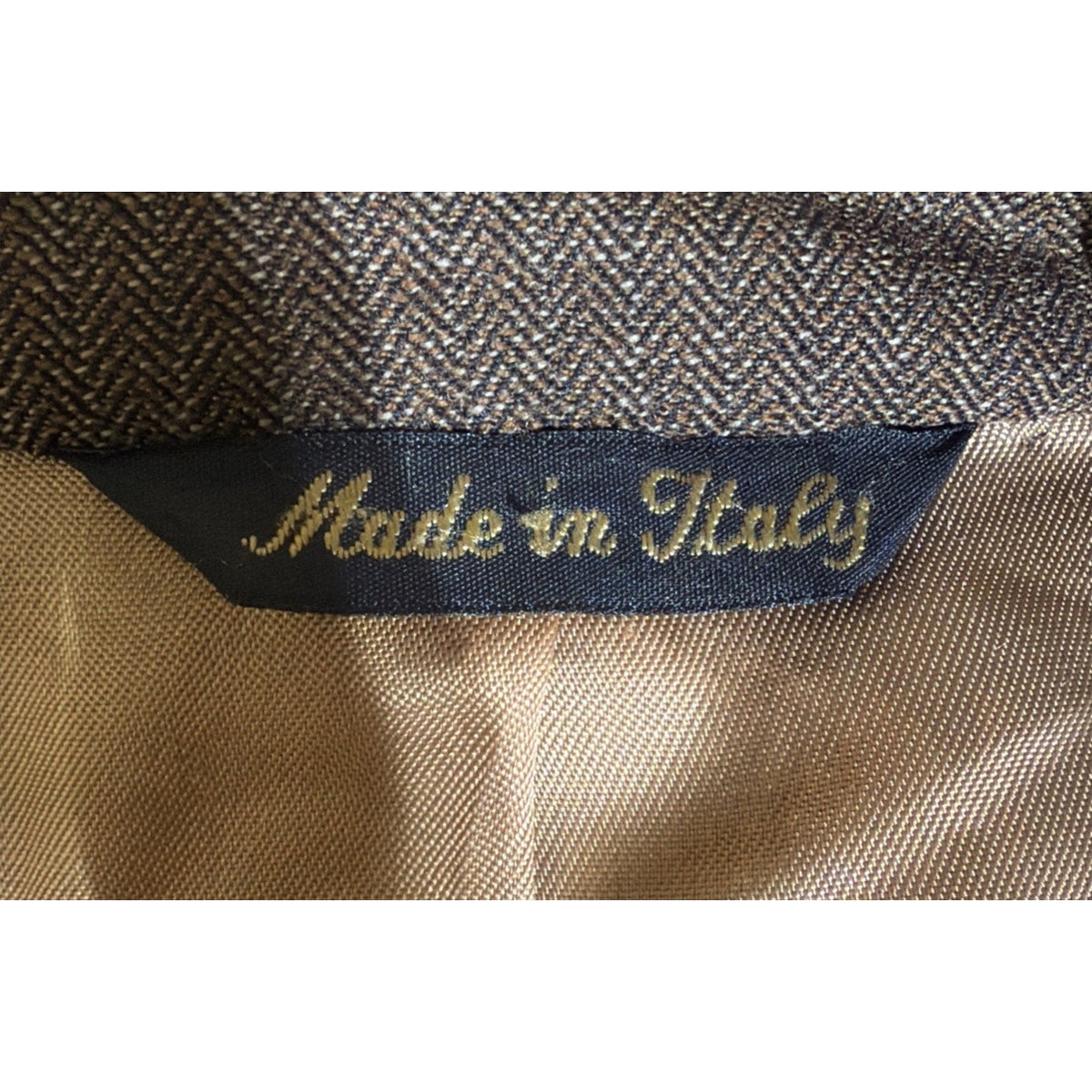 Vtg Louis Dell Olio Made In Italy Mens 100% Wool BROWN Sport Coat Blazer 44 Long
