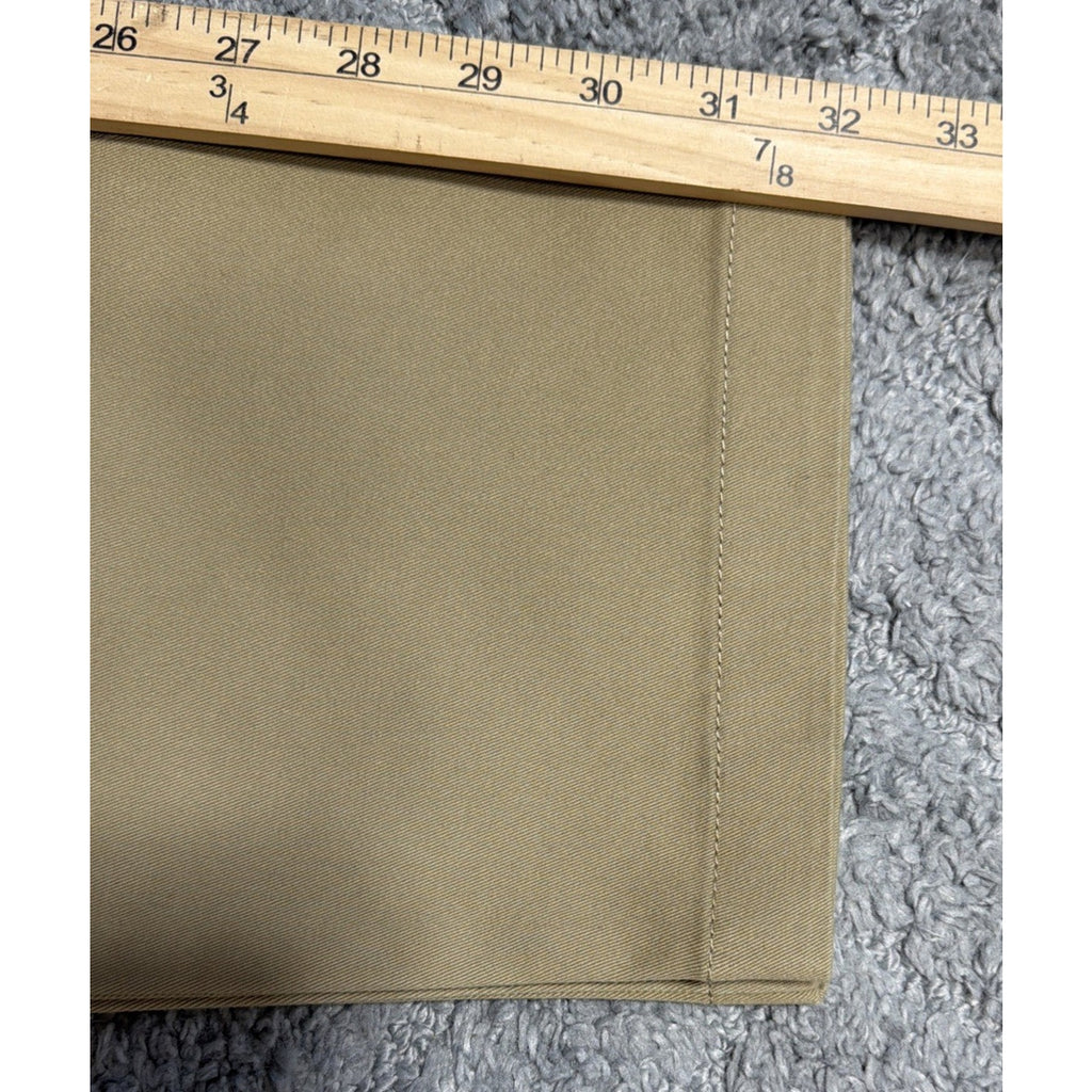 New Perry Ellis Pants Mens 36x32 Tan Slim Fit Flat Front Trousers