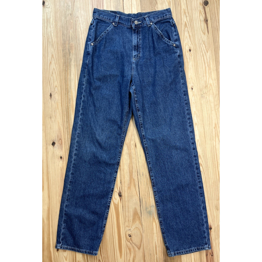 VTG Riders Denim Jeans Womens 8 28x31 Blue Flap Pocket Straight High Rise