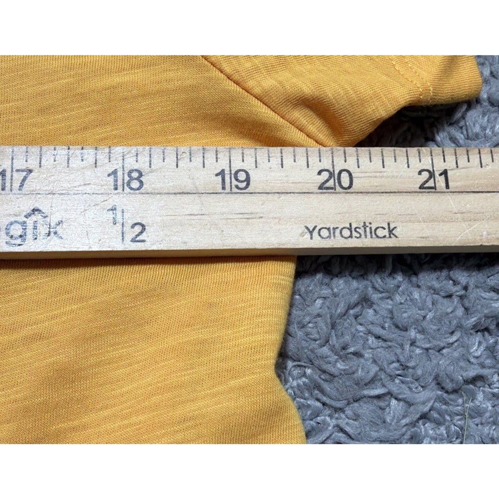 LOFT Gold Yellow T-Shirt L Basic Short Sleeve Pullover Slightly Sheer NWT