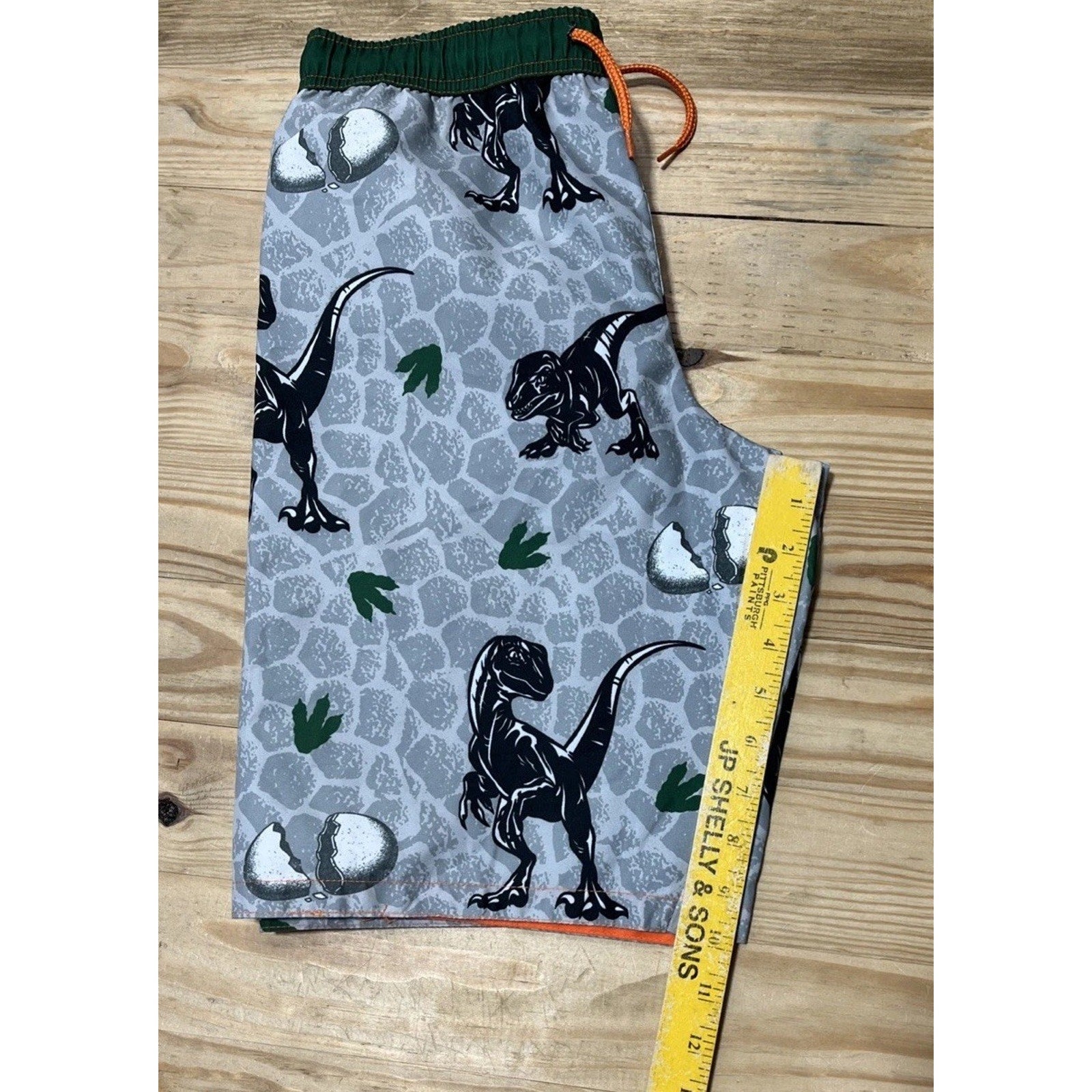 Jurassic World Swim Boys Trunks Gray Green Size XXL NWT UPf 50+