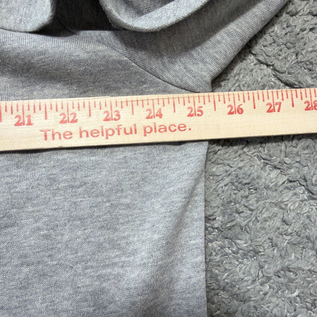 Arizona Jeans Grey Ruffle Lace Long Sleeve Tunic Sweatshirt Juniors Plus Size 1X