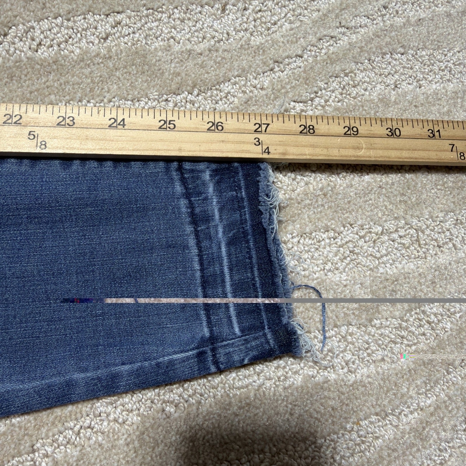 UMGEE Women's 28 Distresssed Released Hem High Rise Skinny Ankle Jeans Stretch